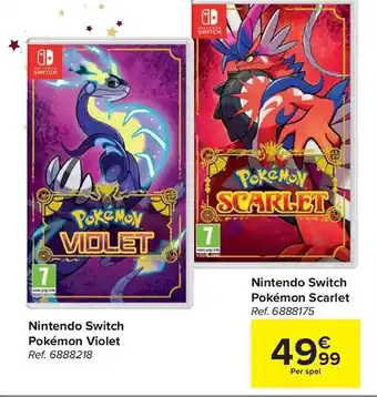 Carrefour Nintendo switch pokémon violet, nintendo switch pokémon scarlet aanbieding