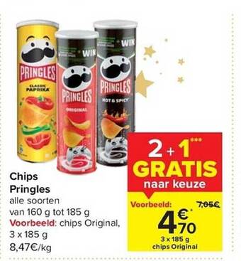 Carrefour Chips pringles aanbieding