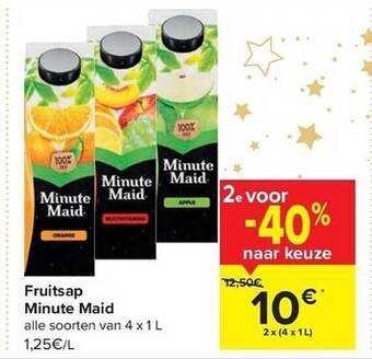 Carrefour Fruitsap minute maid aanbieding