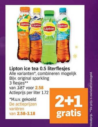 Albert Heijn Lipton ice tea aanbieding