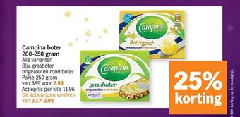 Albert Heijn Campina boter aanbieding