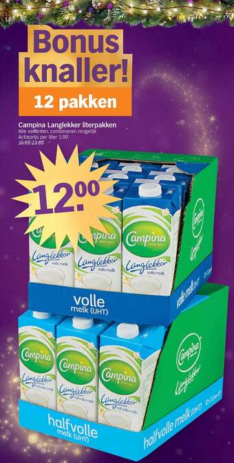 Albert Heijn Campina langlekker literpakken aanbieding