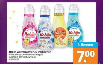 Albert Heijn Robijn wasverzachter 30 wasbeurten aanbieding