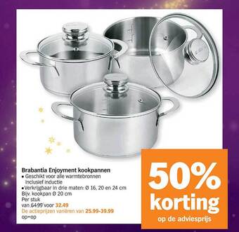 Albert Heijn Brabantia enjoyment kookpannen aanbieding