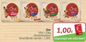 Intermarché One mini hondenbrokken 10kg aanbieding