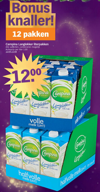Albert Heijn Campina Langlekker literpakken aanbieding
