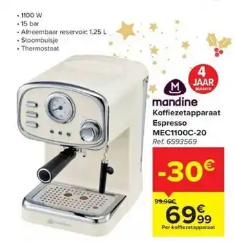 Mandine koffiezetapparaat espresso