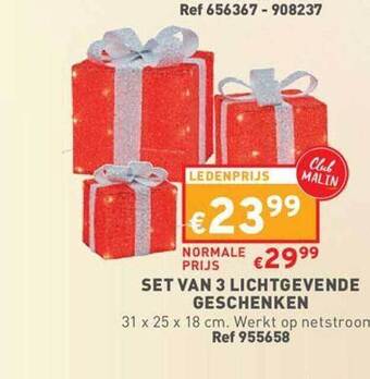 Trafic Set van 3 lichtgevende geschenken aanbieding