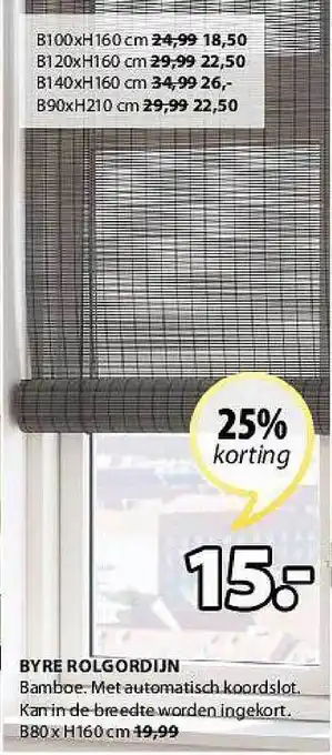 Byre Rolgordijn b80xh160cm