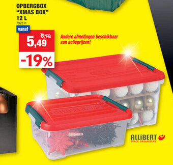 Hubo Opbergbox Xmas Box 12L aanbieding