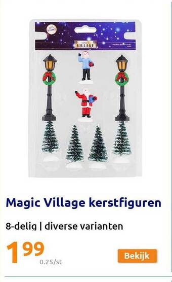 Action Magic village kerstfiguren aanbieding