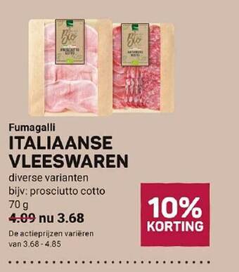 Ekoplaza Fumagalli italiaanse vleeswaren aanbieding