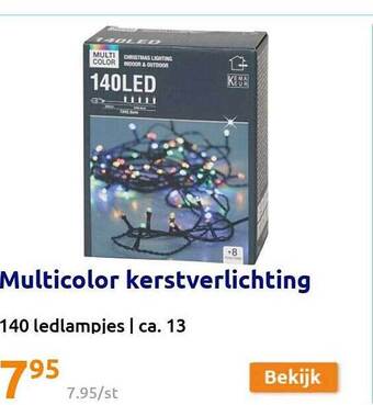 Action Multicolor kerstverlichting aanbieding