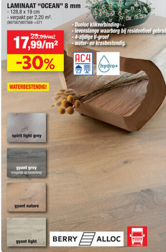 Hubo Laminaat Ocean 8 mm aanbieding