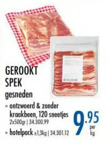 Horeca totaal Gerookt Spek aanbieding