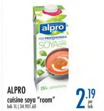 Horeca totaal Alpro cuisine soya room aanbieding