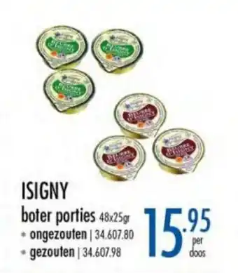 Horeca totaal Isigny boter porties aanbieding