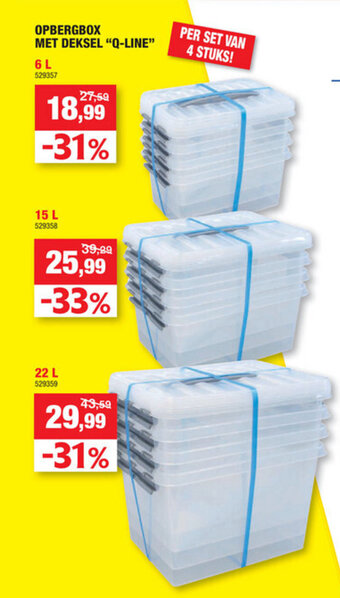 Hubo Opbergbox Met Deksel Q-Line aanbieding