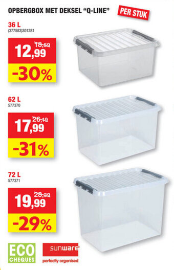 Hubo Opbergbox Met Deksel Q-Line aanbieding
