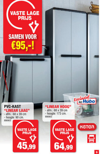Hubo PVC-Kast Linear Laag aanbieding