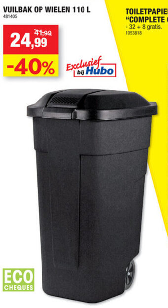 Hubo Vuilbak Op Wielen 110L aanbieding