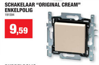 Hubo Niko Schakelaar Original Cream Enkelpolig aanbieding
