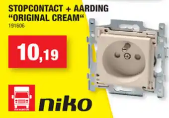 Hubo Niko Stopcontact + Aarding Original Cream aanbieding