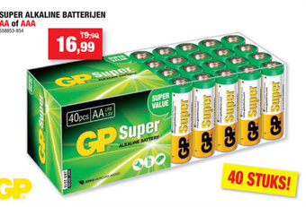 Hubo Super Alkaline Batterijen AA of AAA aanbieding