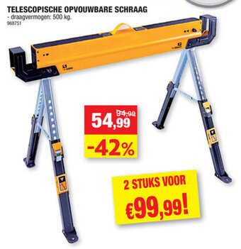 Hubo Telescopische Opvouwbare Schraag aanbieding