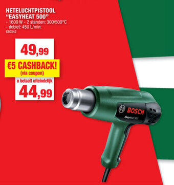Hubo Heteluchtpistool Easyheat 500 aanbieding