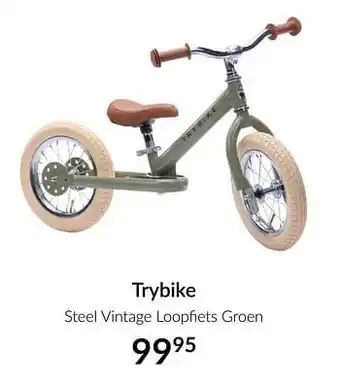 Trybike steel vintage loopfiets groen