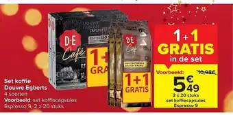 Hyper Carrefour Set koffie douwe egberts aanbieding