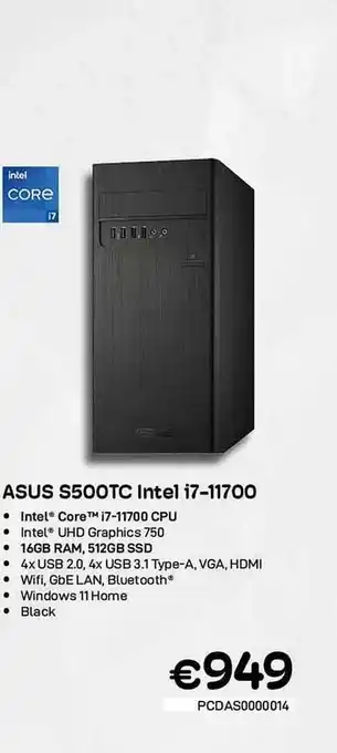 CompuDeals Asus s500tc intel i711700 aanbieding