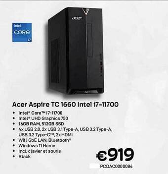 CompuDeals Acer aspire tc 1660 intel i7 aanbieding