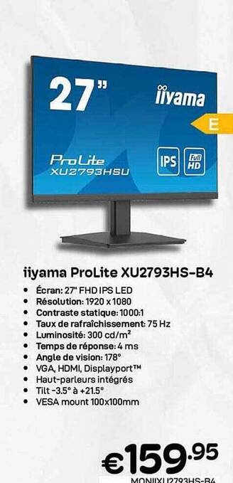 CompuDeals Iiyama prolite xu2793hsb4 aanbieding