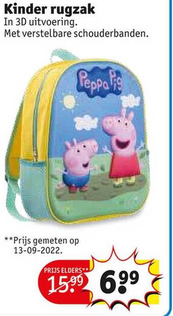 Kruidvat Kinder rugzak aanbieding