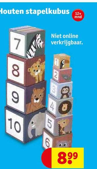 Kruidvat Houten stapelkubus aanbieding