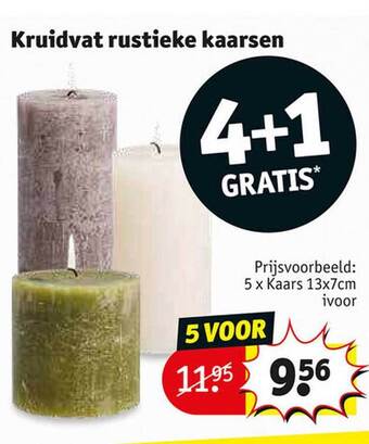 Kruidvat Kruidvat rustieke kaarsen aanbieding