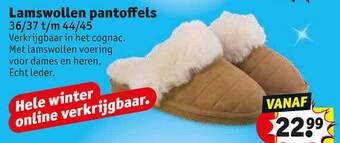 Kruidvat Lamswollen pantoffels aanbieding