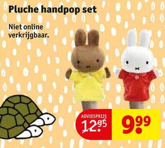Kruidvat Pluche handpop set aanbieding