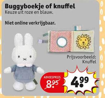Kruidvat Buggyboekje of knuffel aanbieding