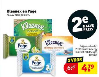 Kruidvat Kleenex en page aanbieding