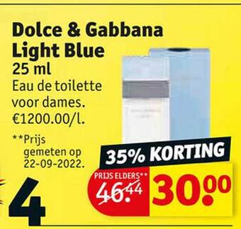 Kruidvat Dolce & gabbana light blue eau de toilette voor dames aanbieding