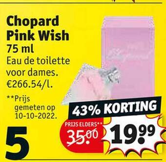 Kruidvat Chopard pink wish eau de toilette voor dames aanbieding