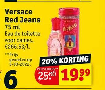 Versace red jeans eau de toilette voor dames
