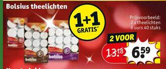 Kruidvat Bolsius theelichten aanbieding