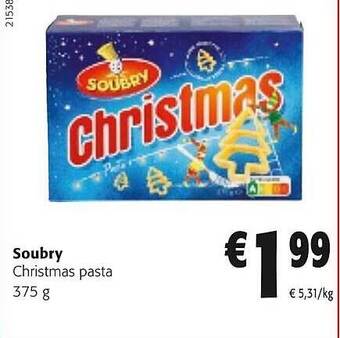 Colruyt Soubry christmas pasta aanbieding