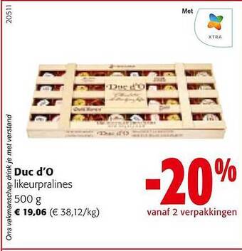 Colruyt Duc d'o likeurpralines aanbieding