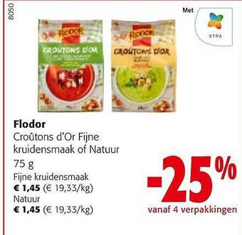 Colruyt Flodor croûtons d'or fijne kruidensmaak of natuur aanbieding
