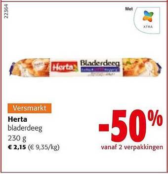 Colruyt Herta bladerdeeg aanbieding